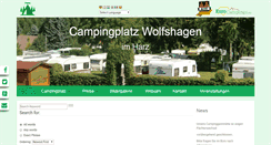 Desktop Screenshot of campingplatz-wolfshagen.de